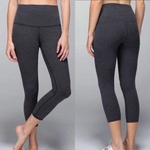 Lululemon Wunder Under High Waisted Crop (Roll Down) Organic Cotton Capris 7/8